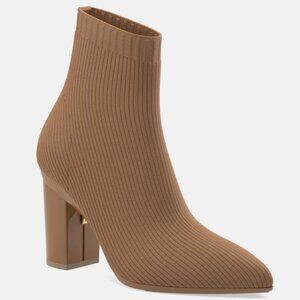 Pashion Footware - The Bootie - Whiskey Knit - Size 7.5 - NWT - 1.5" - 4" heel